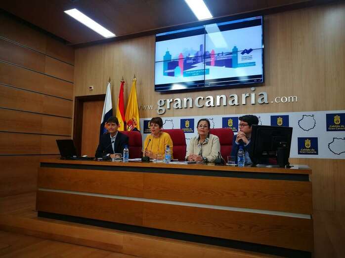 Momento de la presentación del presupuesto para 2019 de las áreas que gestiona la teldense Minerva Alonso (Foto TA)